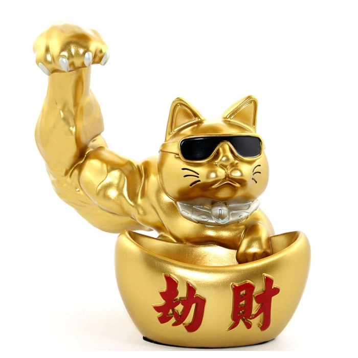 Polyester Şanslı Kedi Figürü