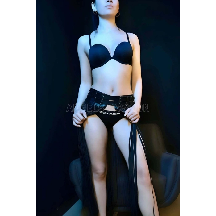 Püsküllü Deri Etek Harness - 1090