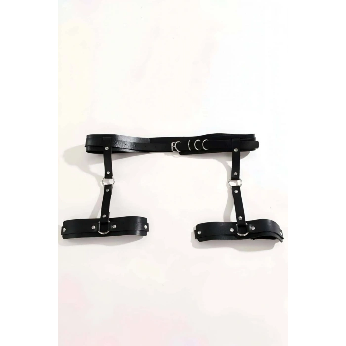Seksi Deri Jartiyer Harness - 804