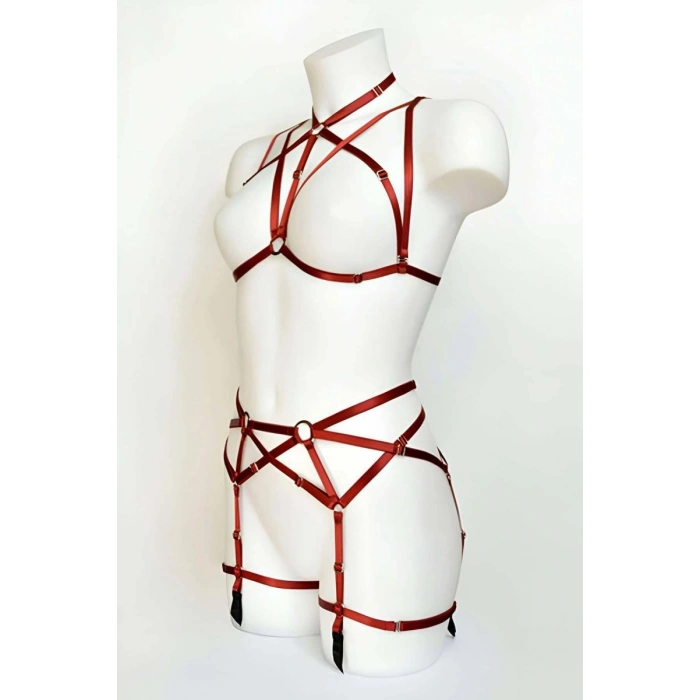 Seksi İç Çamaşırı Harness Takım - 161