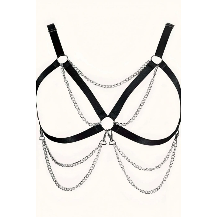 Seksi Lastik Göğüs Harness - 799