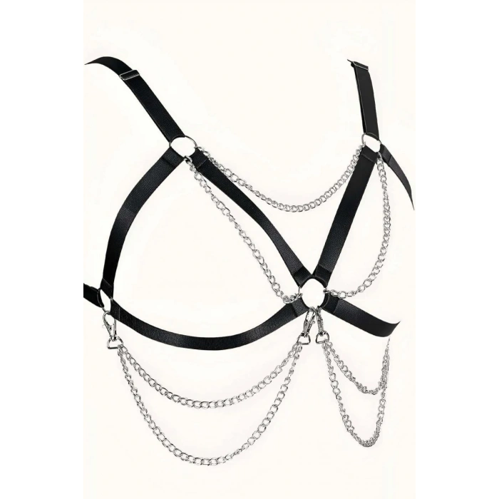 Seksi Lastik Göğüs Harness - 799