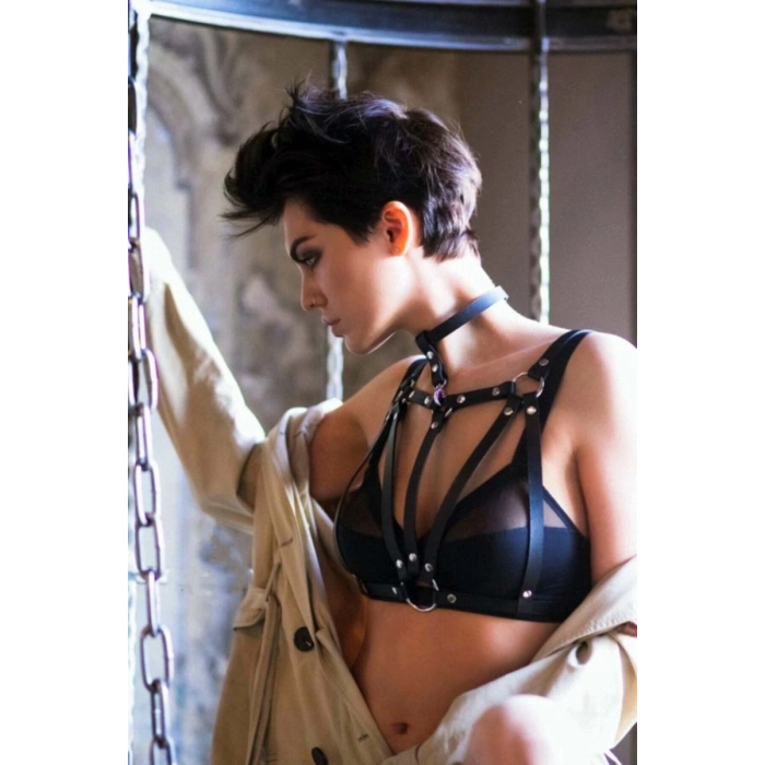 Şık Deri Göğüs Üzeri Harness - 747