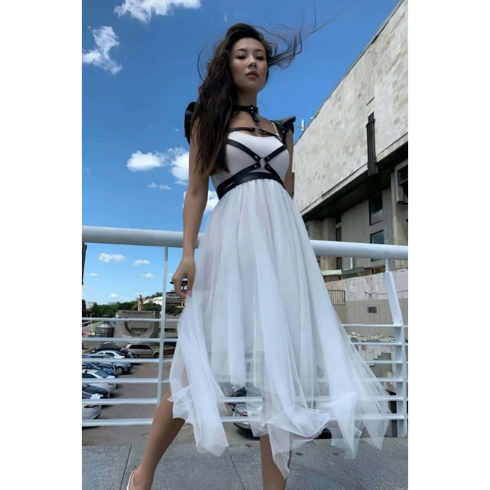 Şık Deri Seksi Göğüs Deri Harness - 996