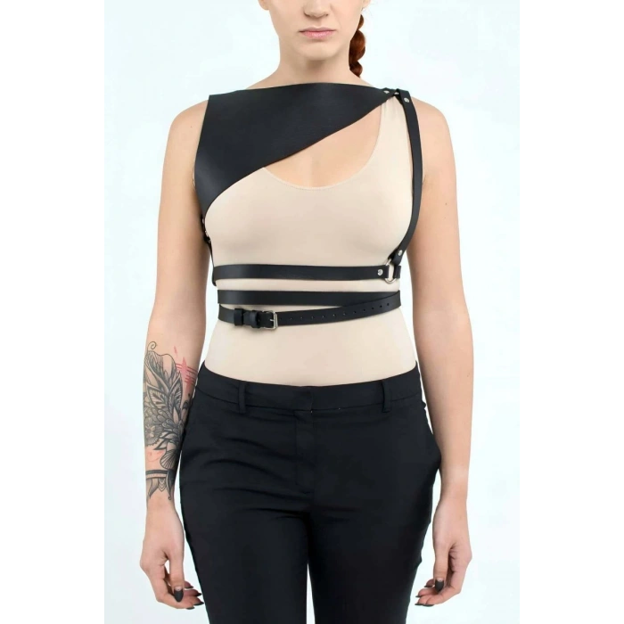 Sık Deri Seksi Göğüs Harness - 903