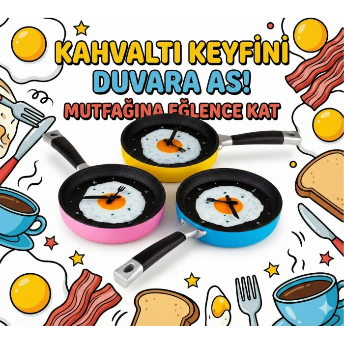 Tava Konseptli Duvar Saati