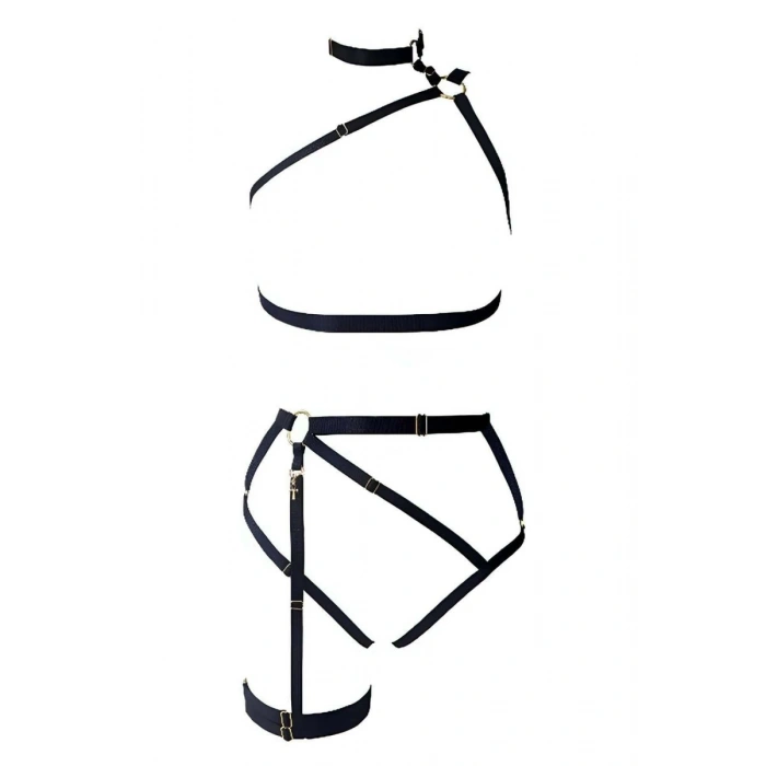 Tek Bacak Bağlantılı Seksi Lastik Harness - 375