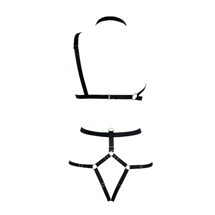 Tek Bacak Bağlantılı Seksi Lastik Harness - 375