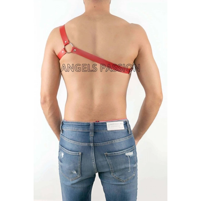 Tek Omuz Seksi Deri Erkek  Harness - m3
