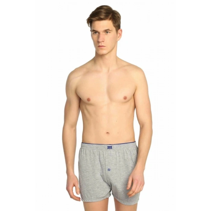Tutku 0117 Erkek  Penye Düz Boxer