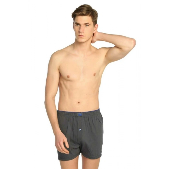 Tutku 0117 Erkek  Penye Düz Boxer