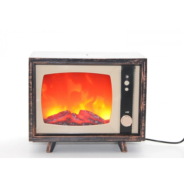 Tv Tasarımlı Ledli Şömine Lamba