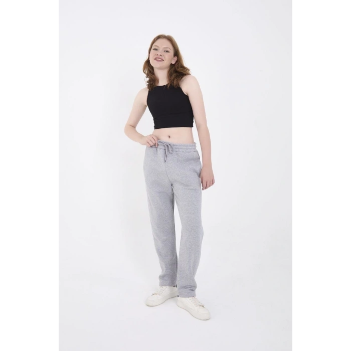 Üç İplik Basic Eşofman Pantolon - Gri
