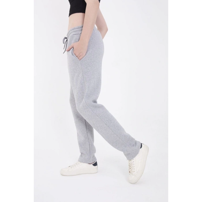 Üç İplik Basic Eşofman Pantolon - Gri