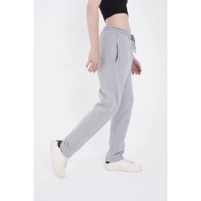 Üç İplik Basic Eşofman Pantolon - Gri
