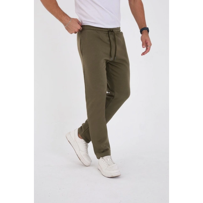 Üç İplik Basic Eşofman Pantolon - Haki