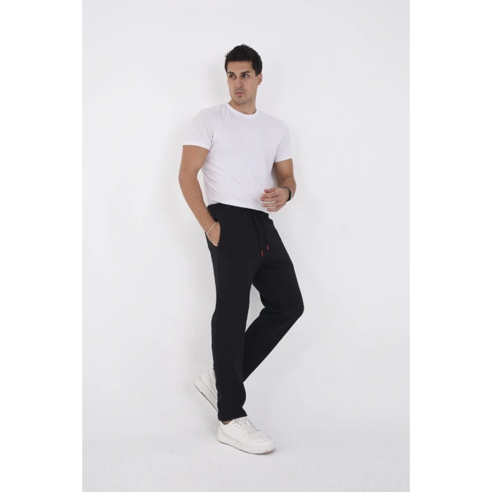 Üç İplik Basic Eşofman Pantolon - Siyah