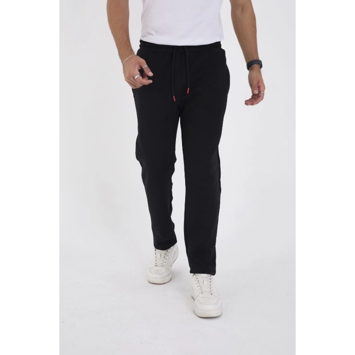 Üç İplik Basic Eşofman Pantolon - Siyah