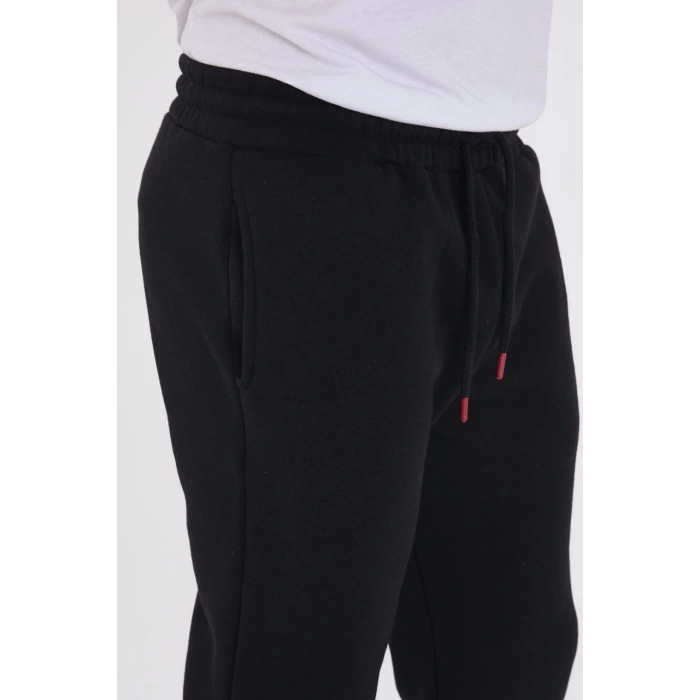 Üç İplik Basic Eşofman Pantolon - Siyah
