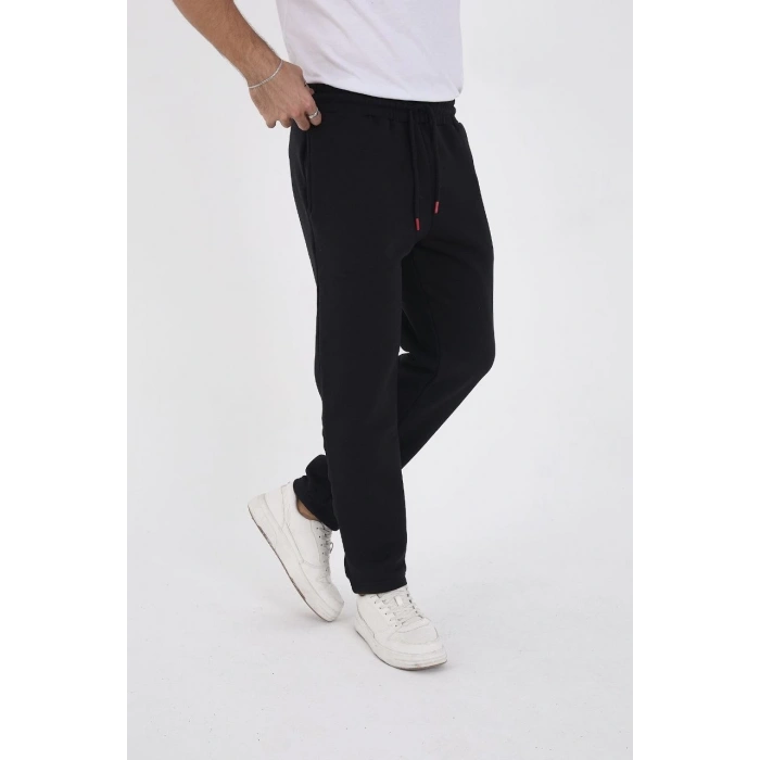 Üç İplik Basic Eşofman Pantolon - Siyah