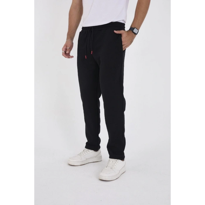 Üç İplik Basic Eşofman Pantolon - Siyah