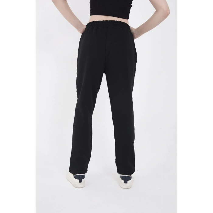 Üç İplik Basic Eşofman Pantolon - Siyah