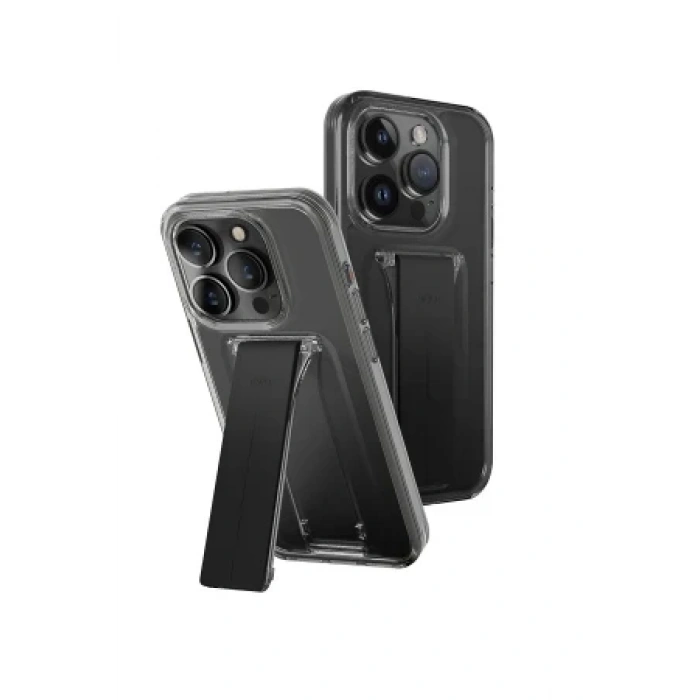 Uniq Apple iPhone 15 Pro Heldro Mount Standlı Kapak - Şeffaf