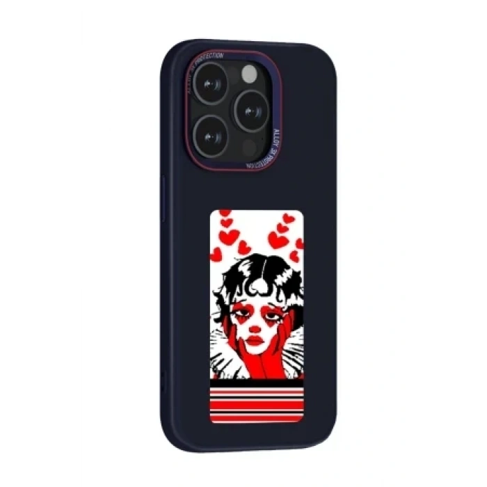 URR Apple iPhone 15 Pro Max NFC Smart Case Akıllı Kapak - Siyah