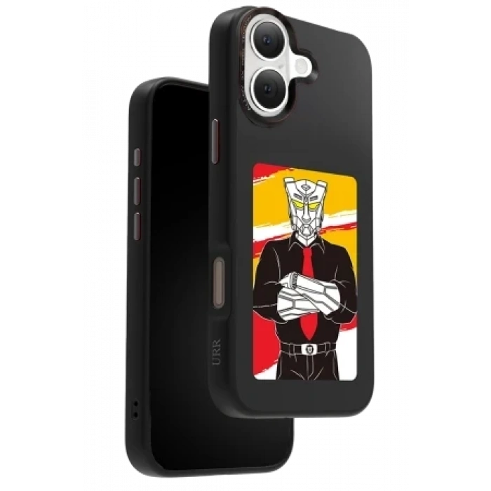 URR Apple iPhone 16 NFC Smart Case Akıllı Kapak - Siyah
