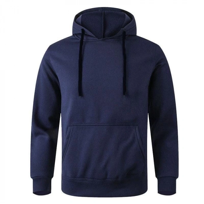 Uzun Kol Kapşonlu Basic Sweatshirt hoodie - Lacivert