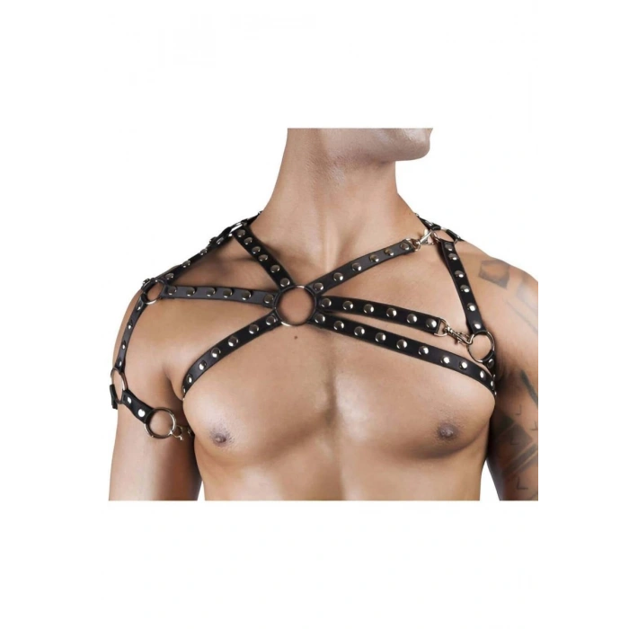 Zımba Detaylı Seksi Erkek  Üst Harness - m66