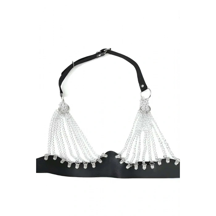 Zincirli Göğüs Seksi Harness - 964