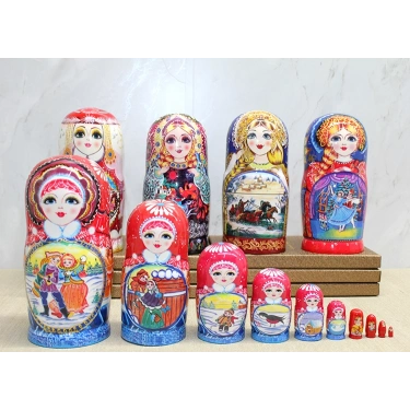 10Lu Ahşap Matruşka Seti