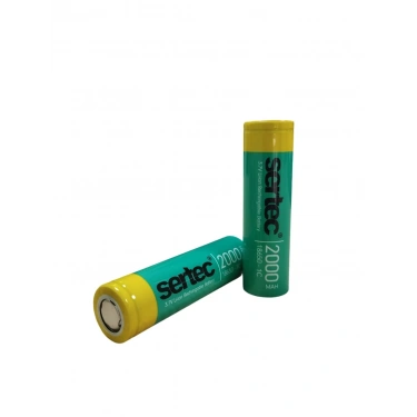 18650 3.7V 2000 Mah 1C Li-Ion Şarjlı Pil