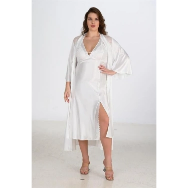 2li Ekru Sabahlık Takımı Bigsize 6224