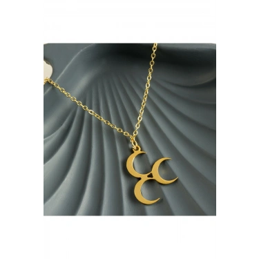 3 Hilal Uçlu Kolye