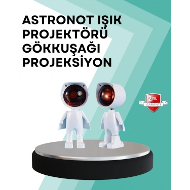 360° Ayarlanabilir Başlıklı Astronot Gece Lambası