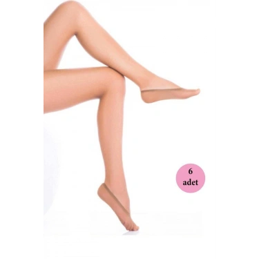 6 Adet Microfiber Suba Kadın Babet Çorap Ten 57
