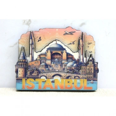 Ahşap İstanbul Temalı Magnet