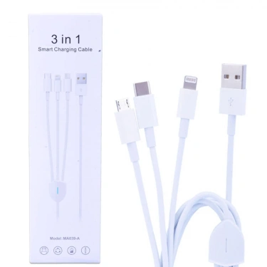 Ally Ma039-a Usb-type-c Micro Usb & Lightning 3in1 Usb Kablo