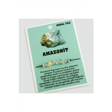 Amazonit Doğaltaşlı İp Bileklik
