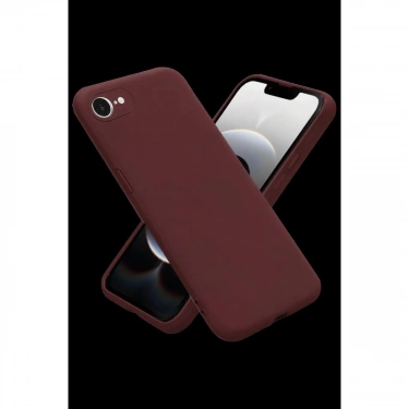 Apple İphone 16e Kılıf First Silikon - Bordo