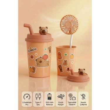 Bardak Model Mini Ayıcıklı Fan