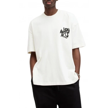Baskılı Oversize T-shirt - Beyaz -