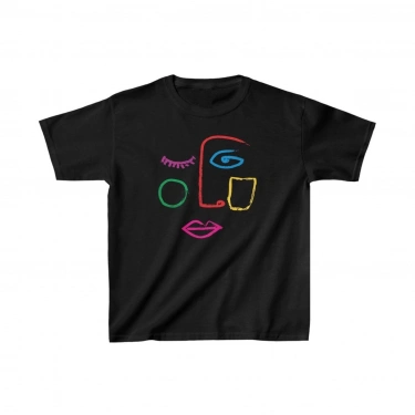 Baskılı T-Shirt - Siyah -
