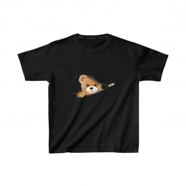 Baskılı T-Shirt - Siyah -