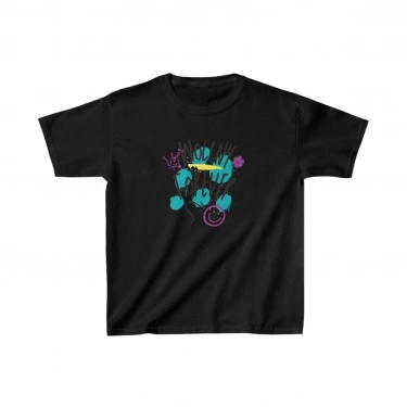 Baskılı T-Shirt - Siyah -