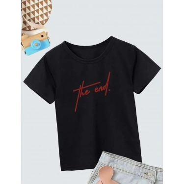 Baskılı T-Shirt - Siyah -