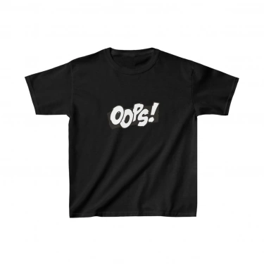 Baskılı T-Shirt - Siyah -