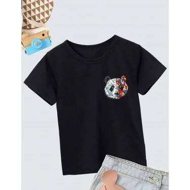Baskılı T-Shirt - Siyah -